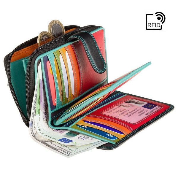 Гаманець жіночий Visconti R13 Carmelo c RFID (Black/Rhumba) R13 BLK/RHUMBA фото
