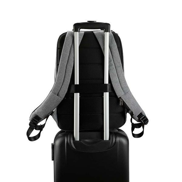 Рюкзак міський Tigernu T-B3516 для ноутбука 15.6" з USB об'єм 22л. Темно-сірий Т-В3516 USB Black Grey фото