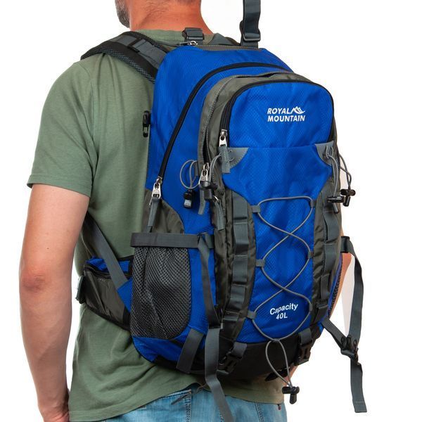 Рюкзак Туристический нейлон Royal Mountain 1125-40L blue 40527 фото