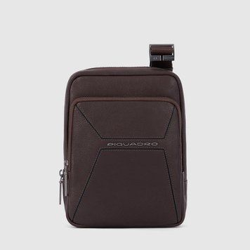 Сумка Піквадро Rhino Dark Brown верт. з відділ. для iPad mini на ремені (18x23x6) CA3084W118_TM фото