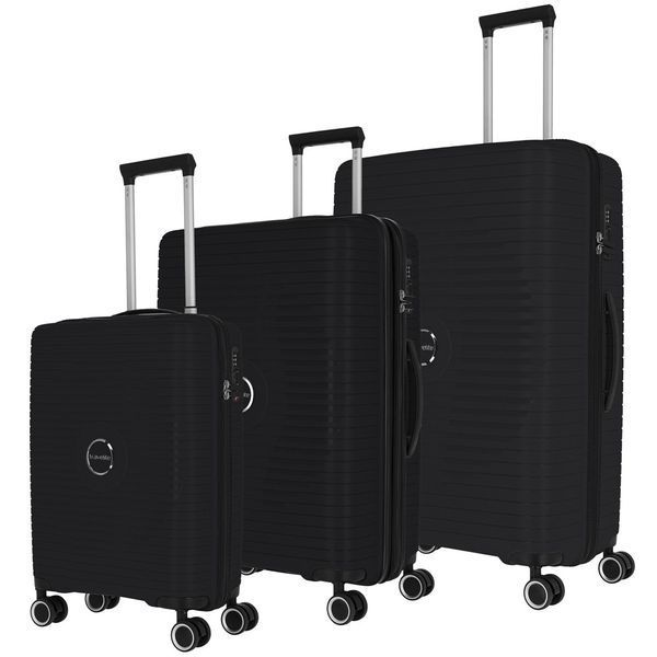 Валіза Travelite Orbita Black на 4 колесах L (103л,3,5кг) (51x77x30см)
